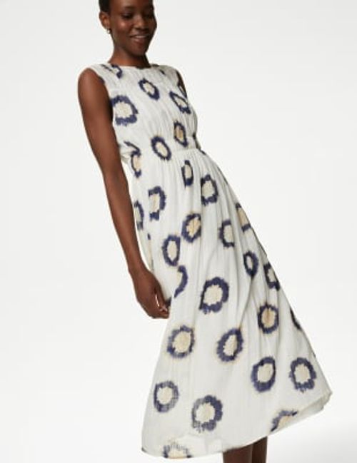 M&S Womens Printed Midi Smock...