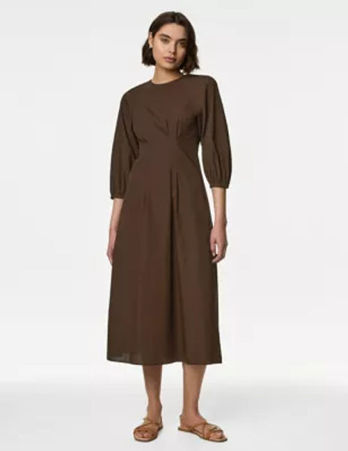 M&S Womens Pure Cotton Round...