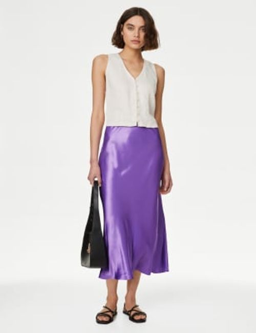 M&S Womens Satin Midaxi Slip...