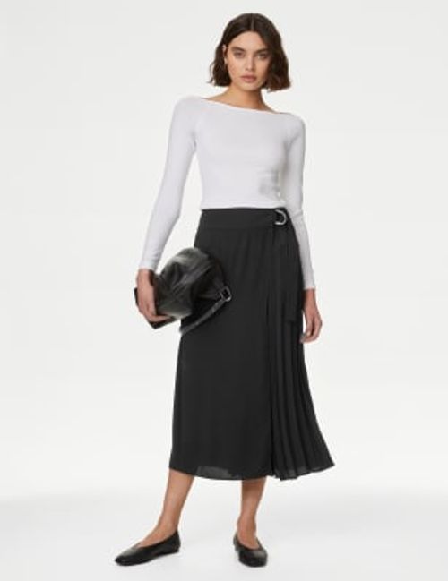 M&S Womens Pleated Wrap...