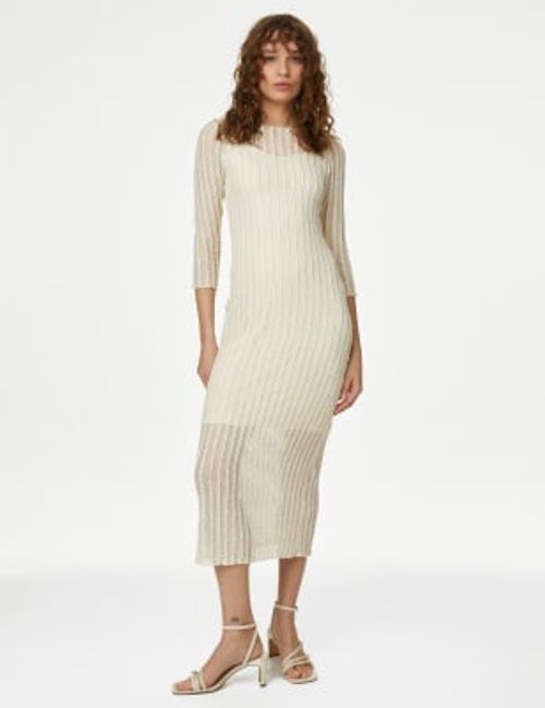 M&S Womens Textured Round...