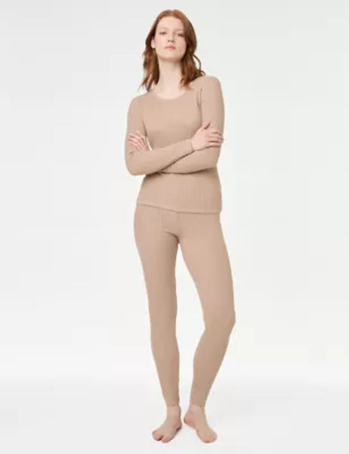 M&S Womens Thermal Leggings - 8 - Rose Quartz, Rose Quartz