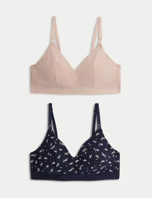 M&S Collection 2 Pack Lace Padded Push-up Bras A-E, Compare