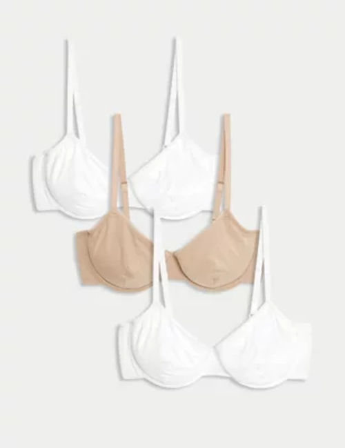 M&S Collection 2 Pack Cotton Rich Full Cup Bras A-E, Compare