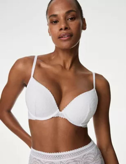 M&S Womens Flexifit™ Cotton Rich Full Cup Cami Bra A-E - 32D - White,  White,Black, Compare