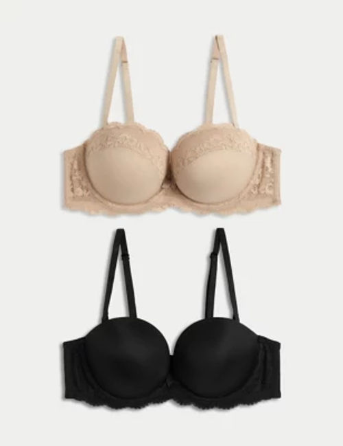 2 Pack Padded Full Cup Bras A-E, M&S Collection