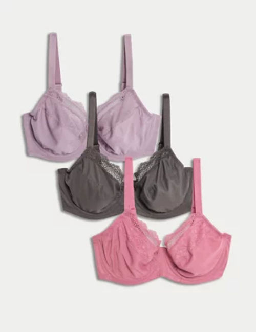 M&S Collection 2 Pack Smoothing Minimiser Full Cup Bras C-G