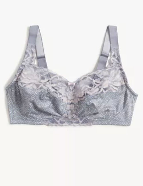 Total Support Cotton & Lace Full Cup Bra B-G, M&S Collection