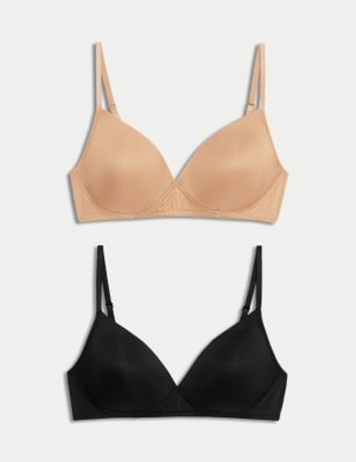 2pk Wired Strapless Bras A-E, M&S Collection