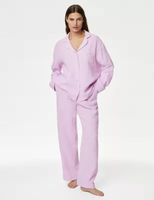 M&S Women's Pure Cotton Dobby...