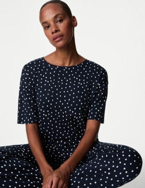 M&S Womens Cotton Modal Polka...