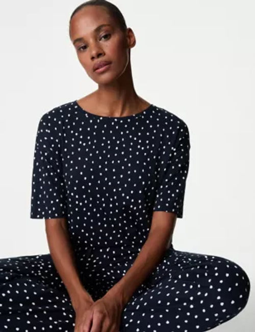 M&S Womens Cotton Modal Polka...