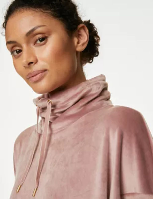 M&S Collection Flexifit Star Print Funnel Neck Lounge Top