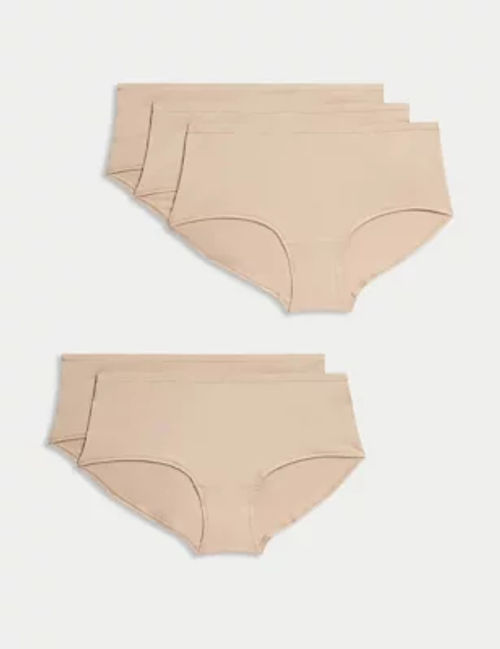M&S Collection 5pk No VPL Microfibre Low Rise Bikini Knickers, Compare