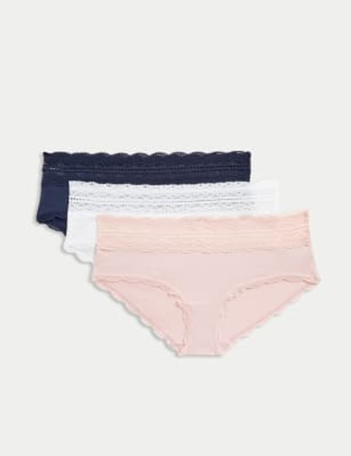 M&S Womens 3pk Cotton Rich...