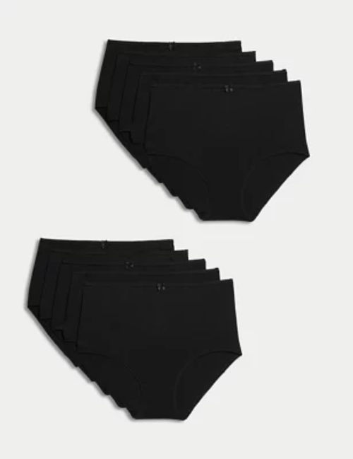 M&S Collection 5 Pack Cotton Rich Midi Knickers with New & Improved Fabric, Compare