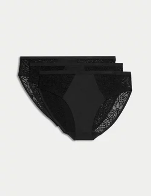 3pk Body Soft™ Lace Thongs, Body by M&S