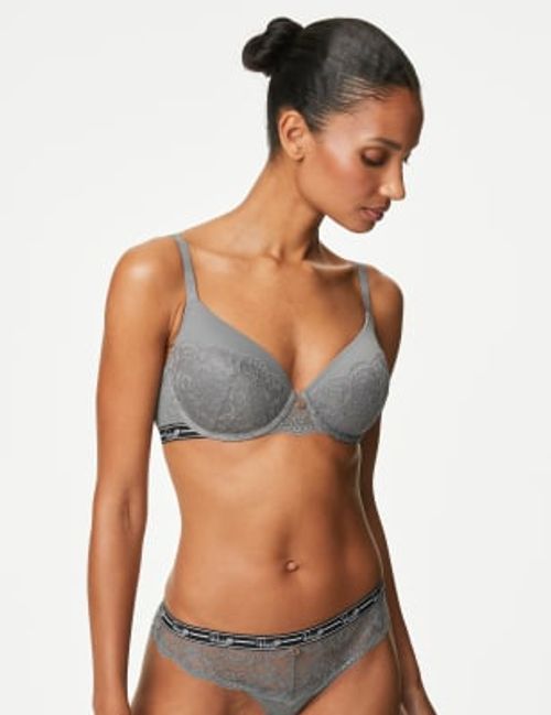 Ribbed Lounge Non-Wired Plunge Bra A-E