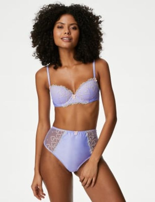 Boutique Womens Aletta Wired Push-Up Balcony Bra (A-E) - 30C - Lilac Mix,  Lilac Mix, £24.00