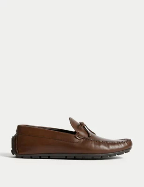M&S Mens Leather Loafers - 7...