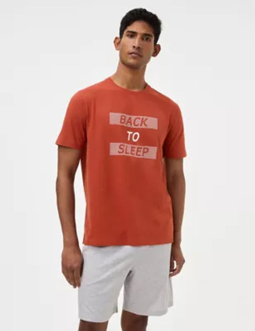 M&S Men's Pure Cotton Slogan...