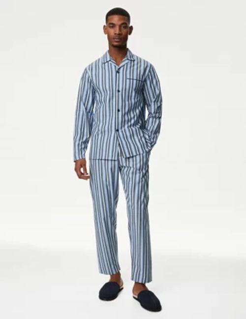 M&S Mens Pure Cotton Striped...