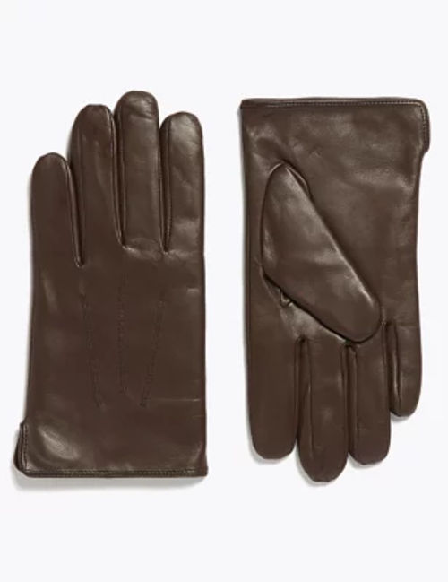 M&S Men's Leather Gloves with...