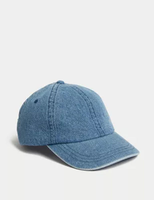 M&S Mens Denim Baseball Cap -...