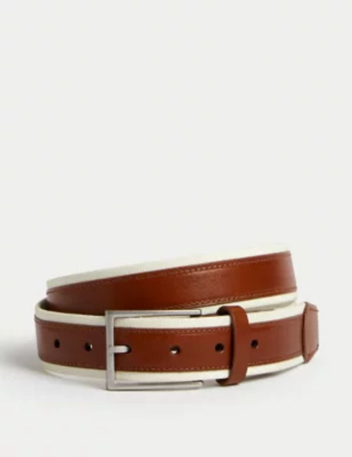 M&S Mens Canvas Leather Belt...