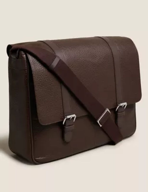 Leather Laptop Bag, M&S Collection