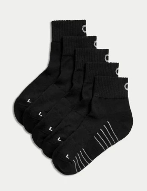 5pk Cotton Rich Cushioned Crew Socks, Goodmove