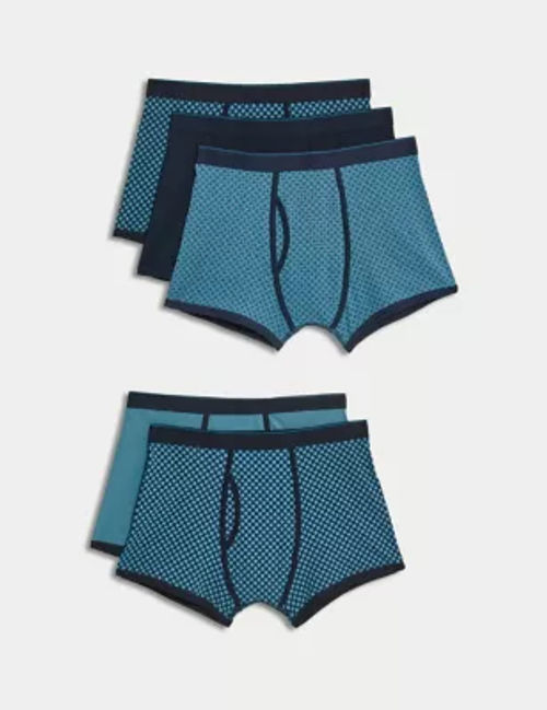 5pk Cotton Cool & Fresh™ Stretch Trunks, M&S Collection