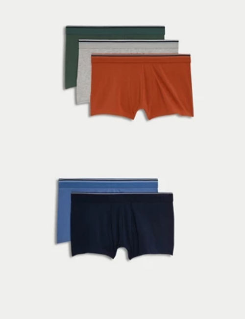 5pk Cotton Stretch Cool & Fresh Trunks