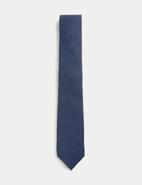 M&S Mens Slim Striped Tie -...