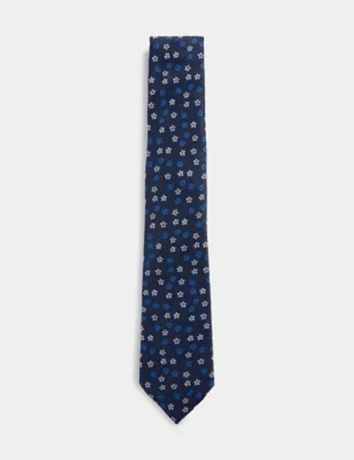 M&S Mens Slim Floral Tie -...