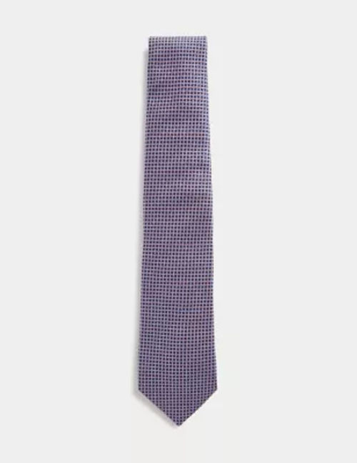 M&S Mens Geometric Pure Silk...