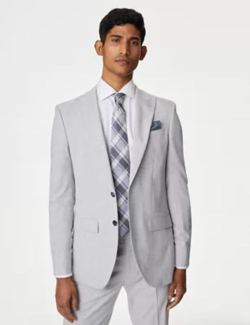 M&S Men's Slim Fit Check Suit...