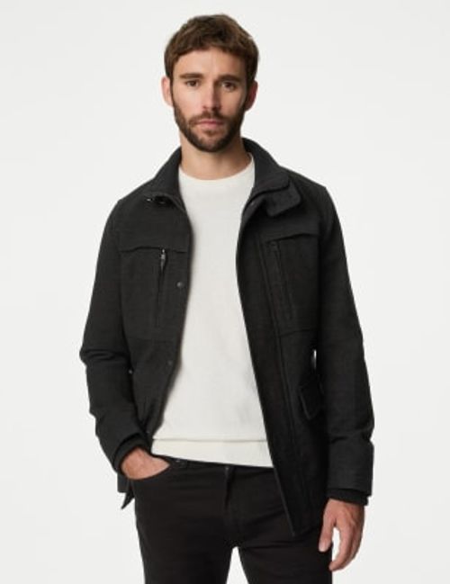 M&S Men's Moleskin Jacket - XLREG - Black Mix, Black Mix