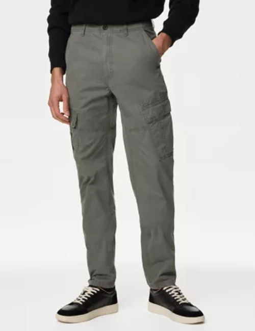 M&S Mens Tapered Fit Pure...