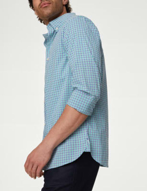 M&S Men's Cotton Rich Gingham...