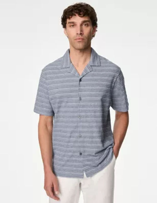 M&S Men's Cotton Rich Button...