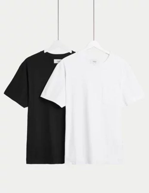 2pk Pure Cotton Long Sleeve T-Shirts