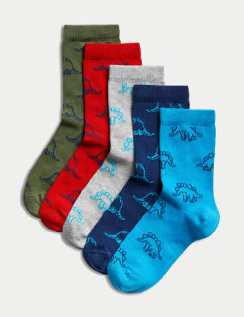 M&S 5pk Cotton Rich Dinosaur...