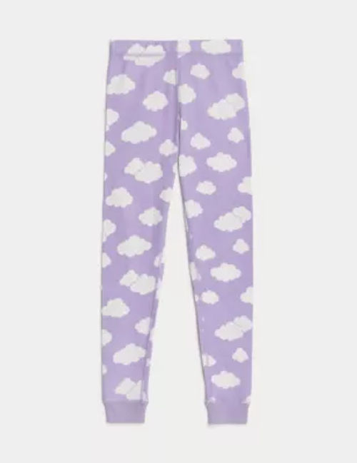 M&S Girls Heatgen™ Thermal Cloud Print Leggings (2-14 Yrs) - 7-8 Y