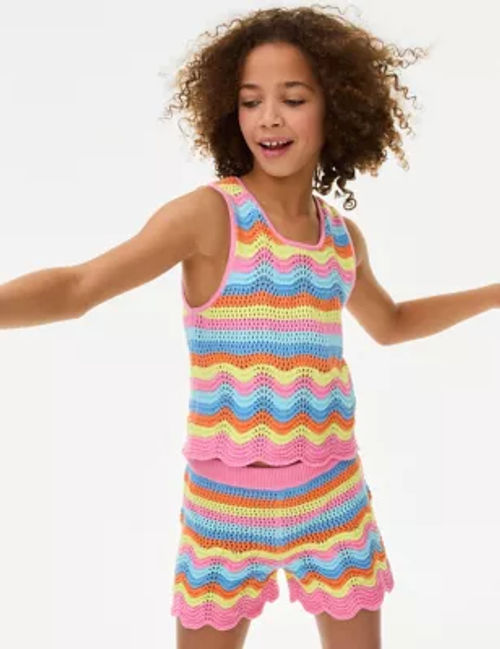 M&S Girls Pure Cotton Knitted...