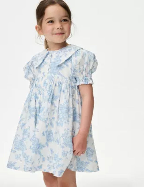 M&S Girls Pure Cotton Floral...