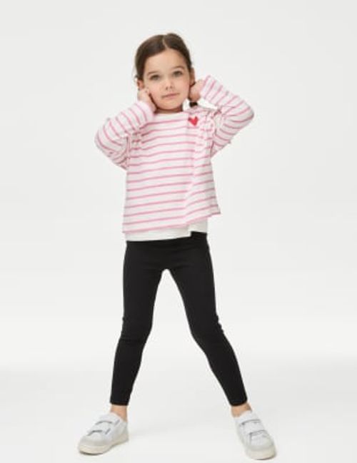 M&S Girls Cotton Rich Plain...