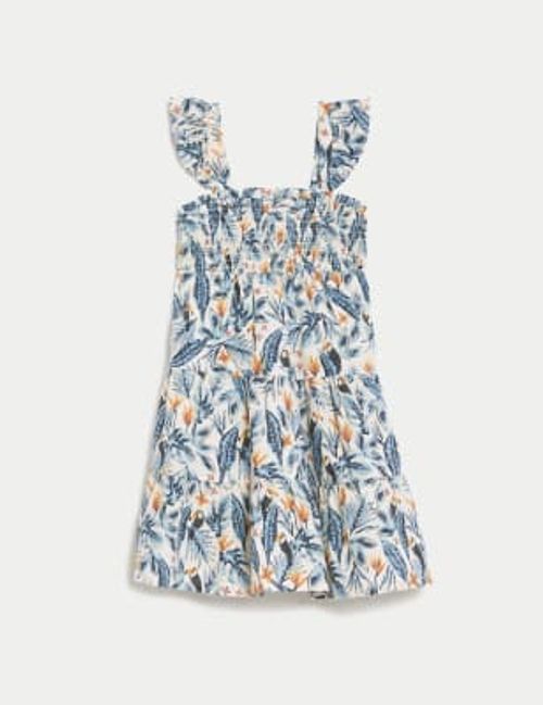 M&S Girls Pure Cotton Floral...