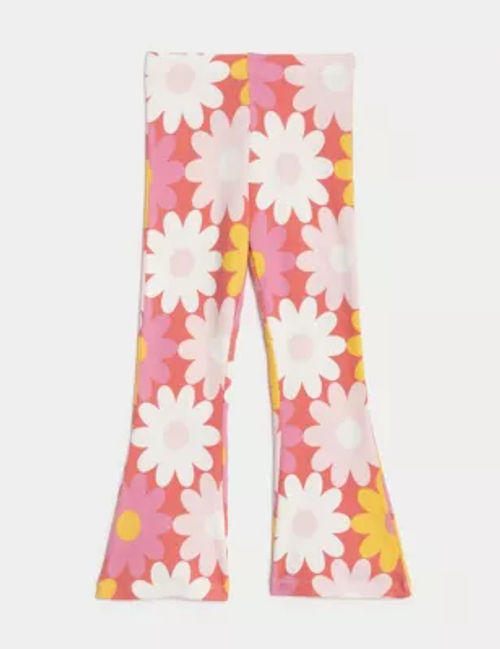 Cotton Rich Patterned Flared Leggings (2-8 Yrs)