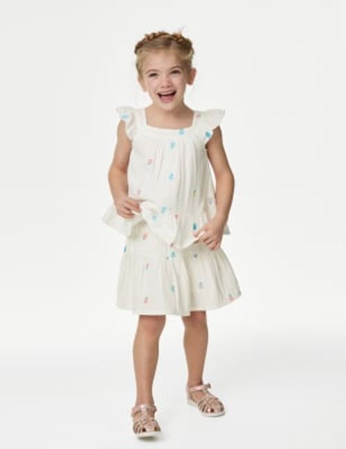 M&S Girl's Pure Cotton Tiered...